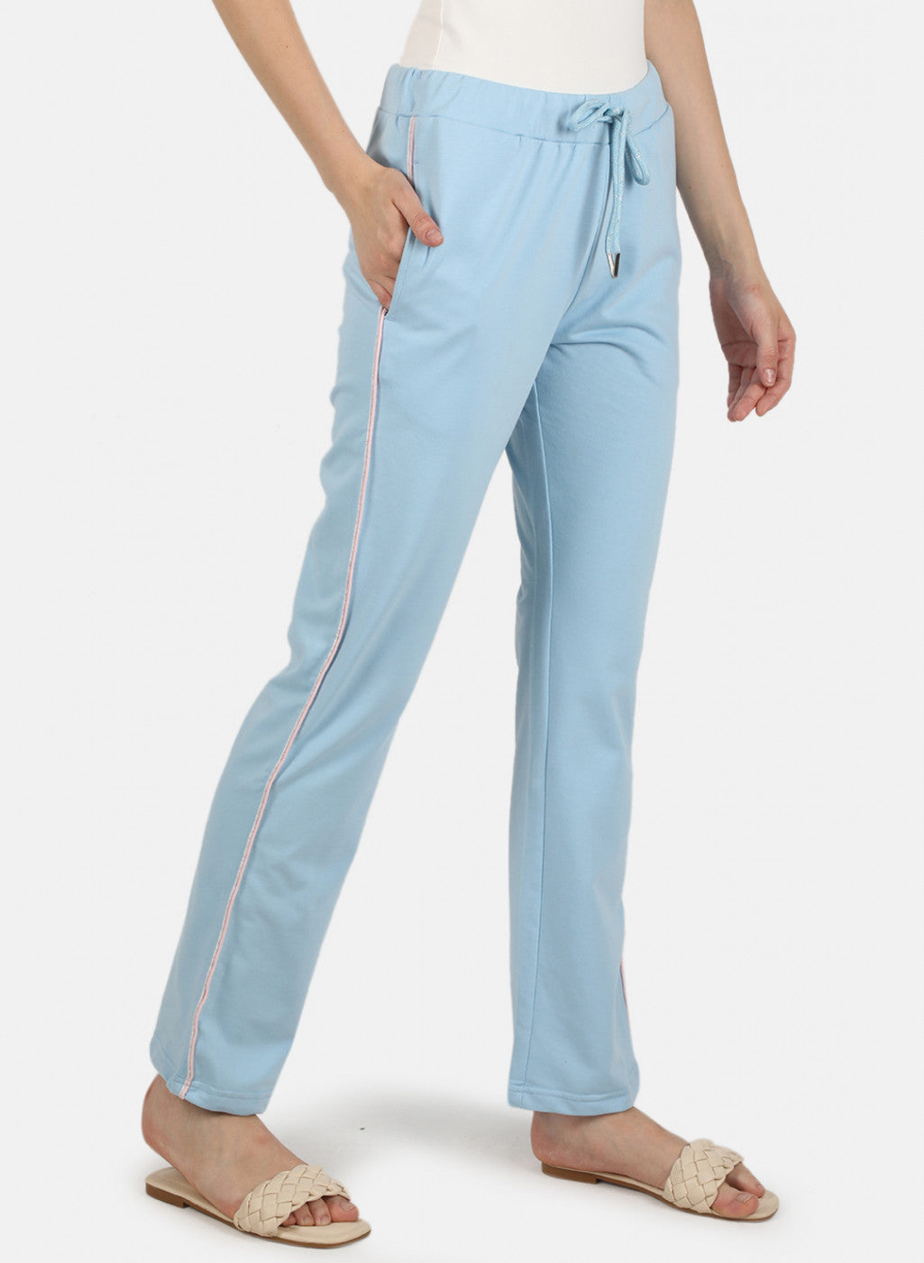 Women Sky Blue Regular Fit Lower