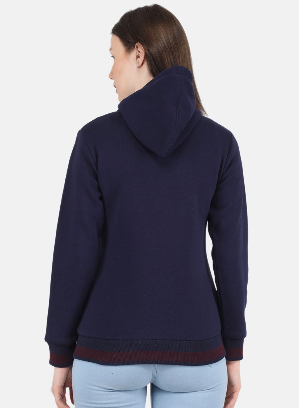 Women Blue Solid Sweatshirt