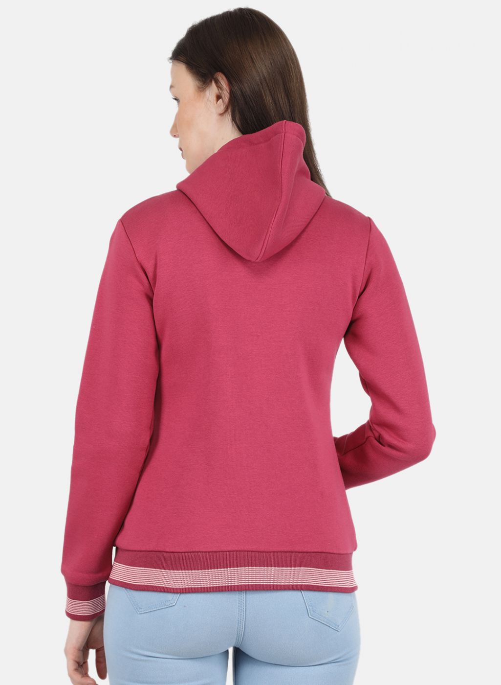 Women Pink Solid Sweatshirt