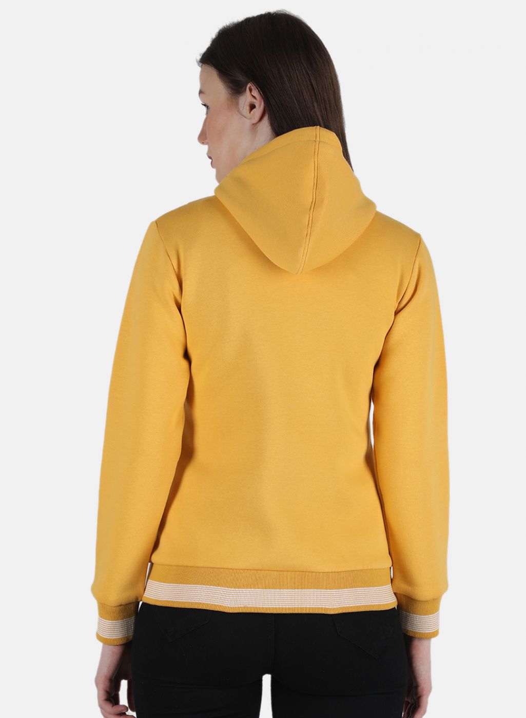 Women Mustard Solid Sweatshirt