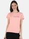 Women Peach Embroidered Top