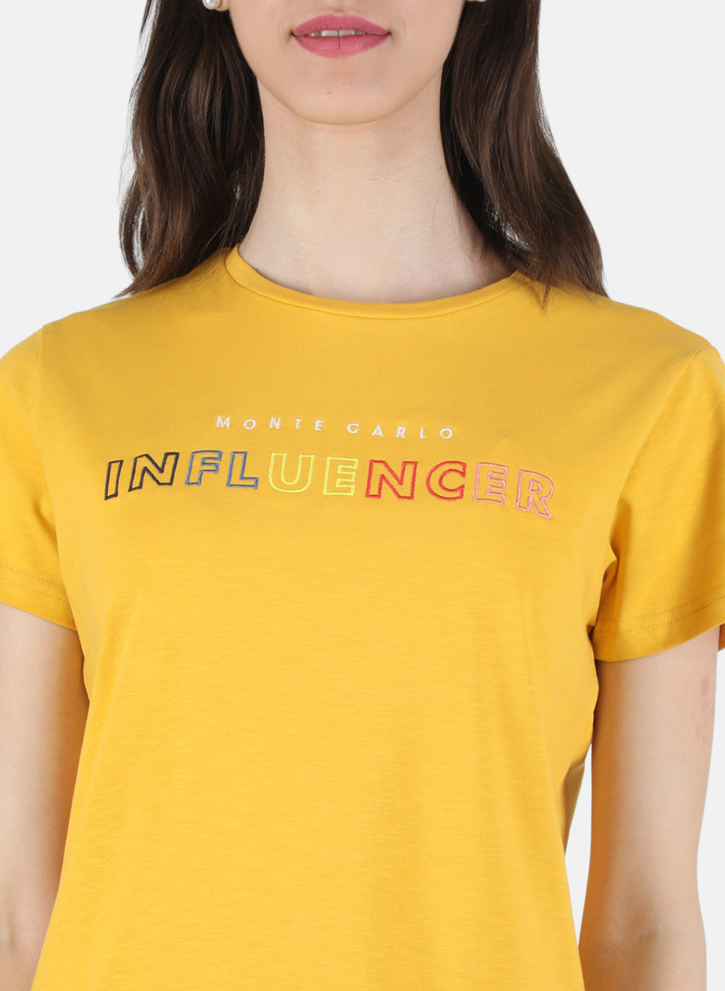 Women Mustard Embroidered Top