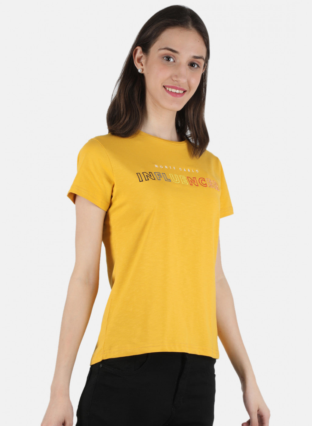 Women Mustard Embroidered Top