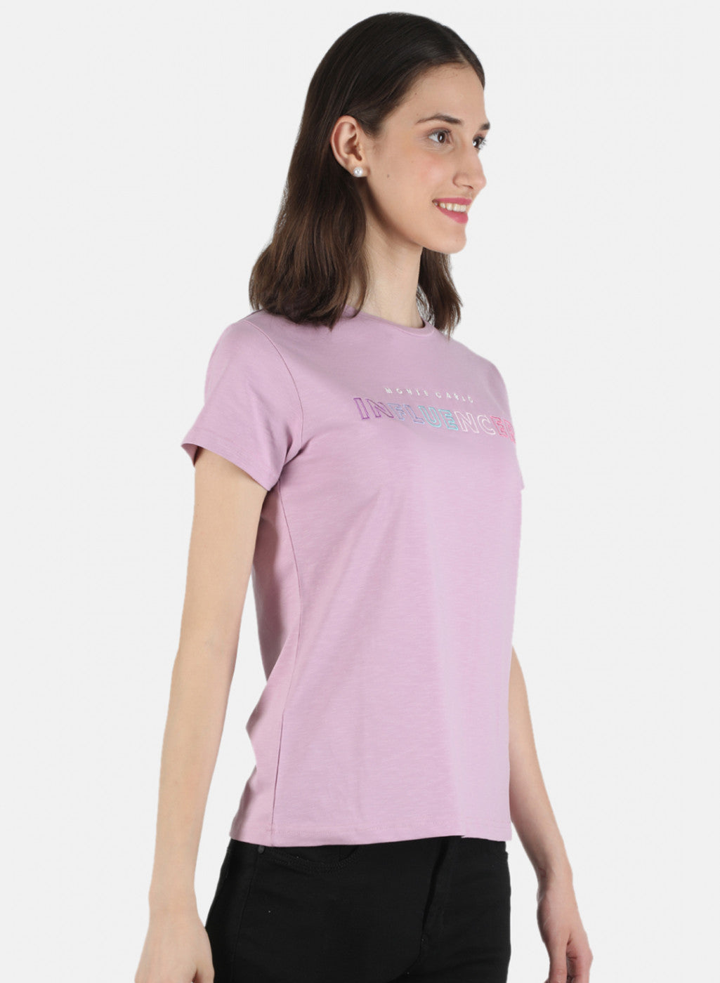 Women Purple Embroidered Top