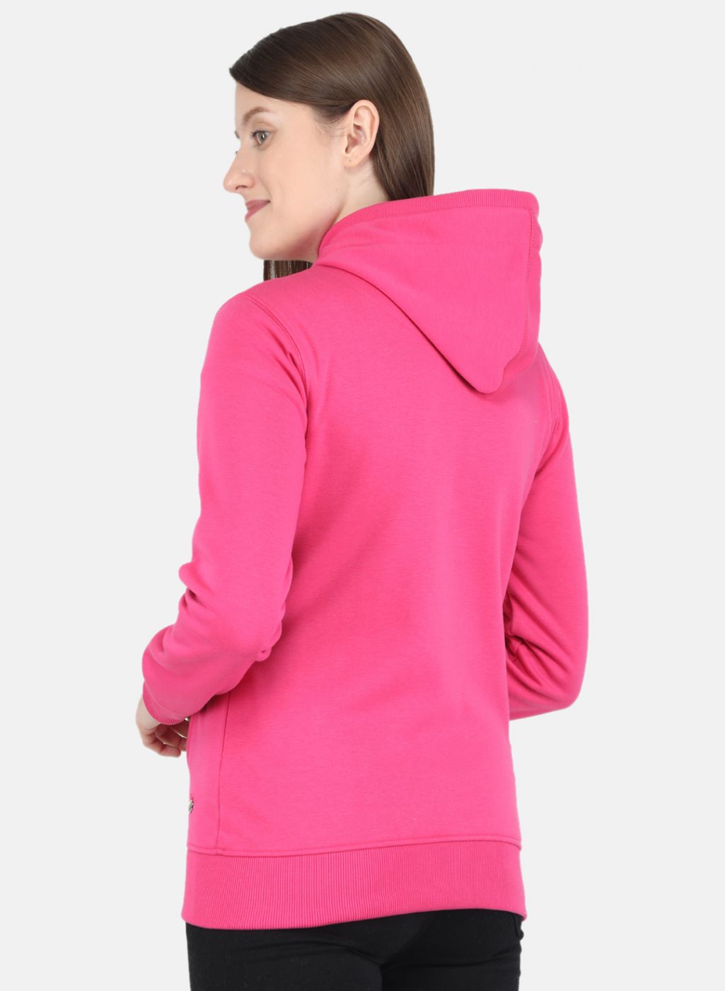 Women Pink Solid Sweatshirt