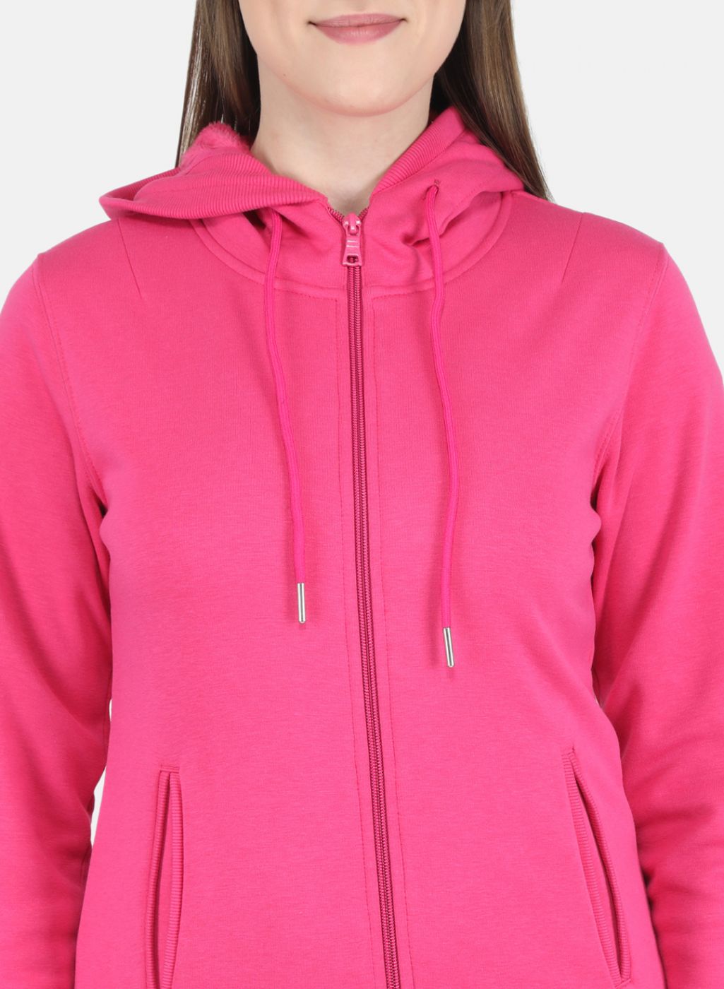 Women Pink Solid Sweatshirt