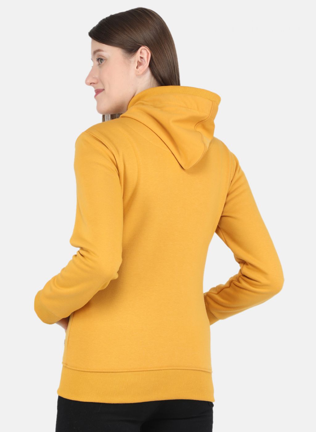 Women Mustard Solid Sweatshirt