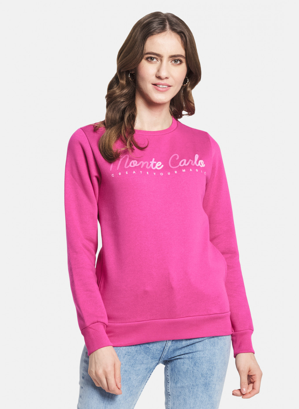 Women Pink Embroidered Sweatshirt