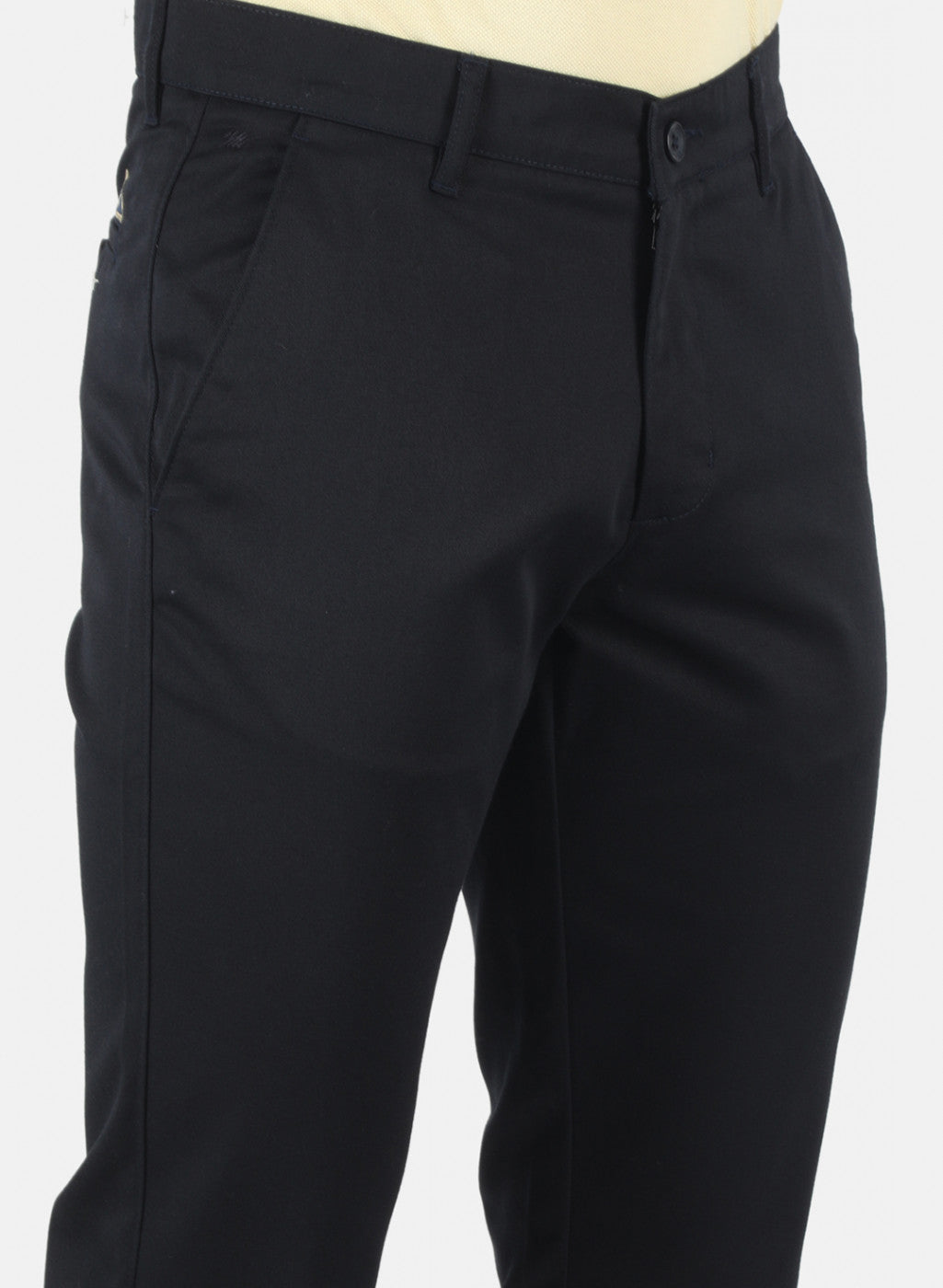 Men Navy Blue Regular Fit Trouser