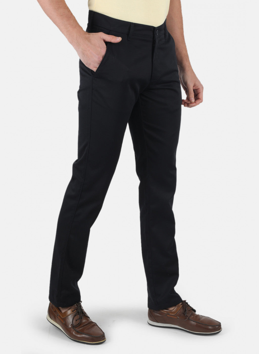 Men Navy Blue Regular Fit Trouser