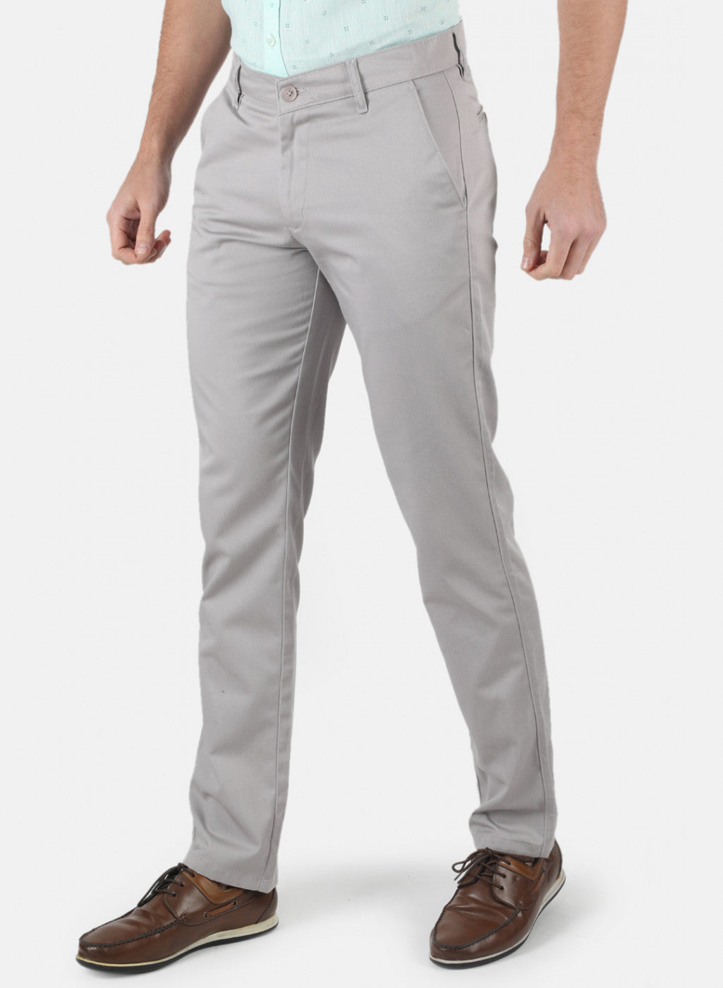 Men Grey Regular Fit Trouser