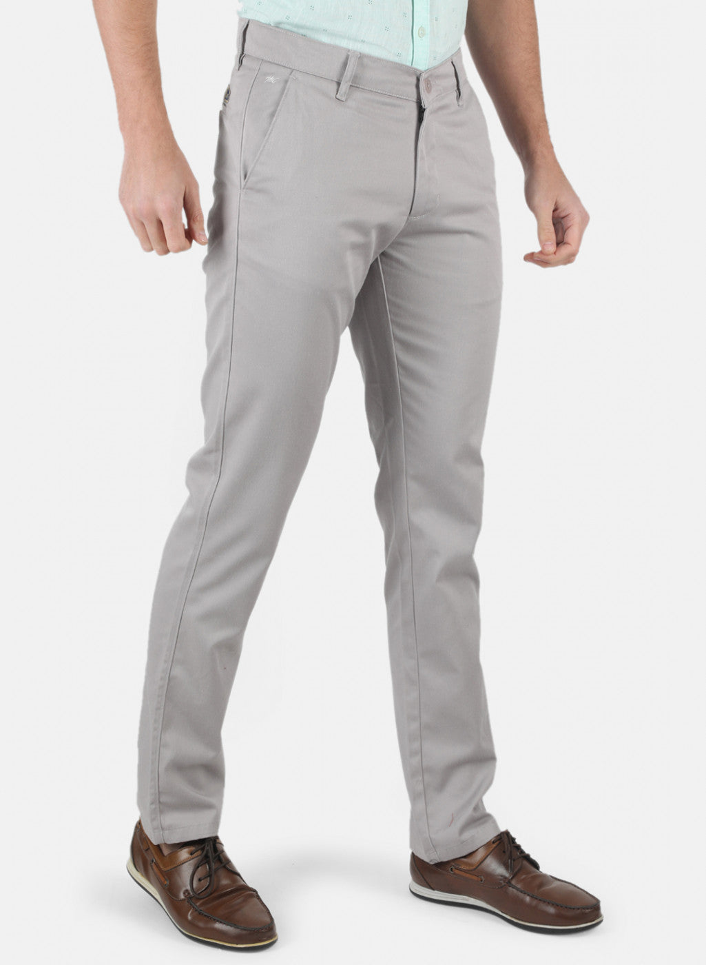 Men Grey Regular Fit Trouser