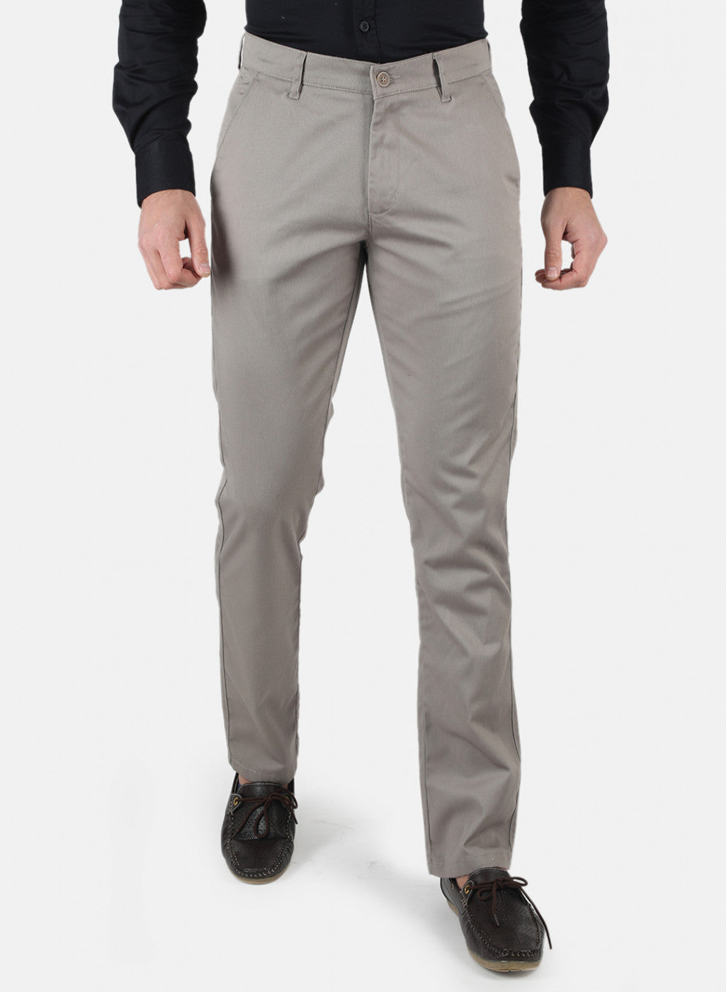 Men Grey Regular Fit Trouser