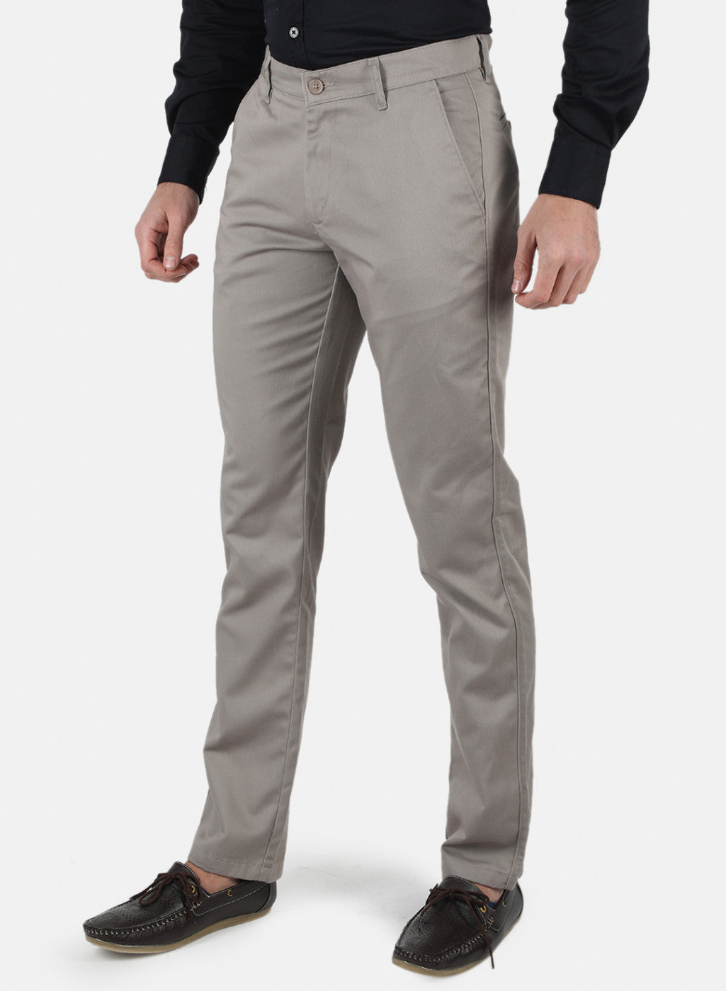 Men Grey Regular Fit Trouser