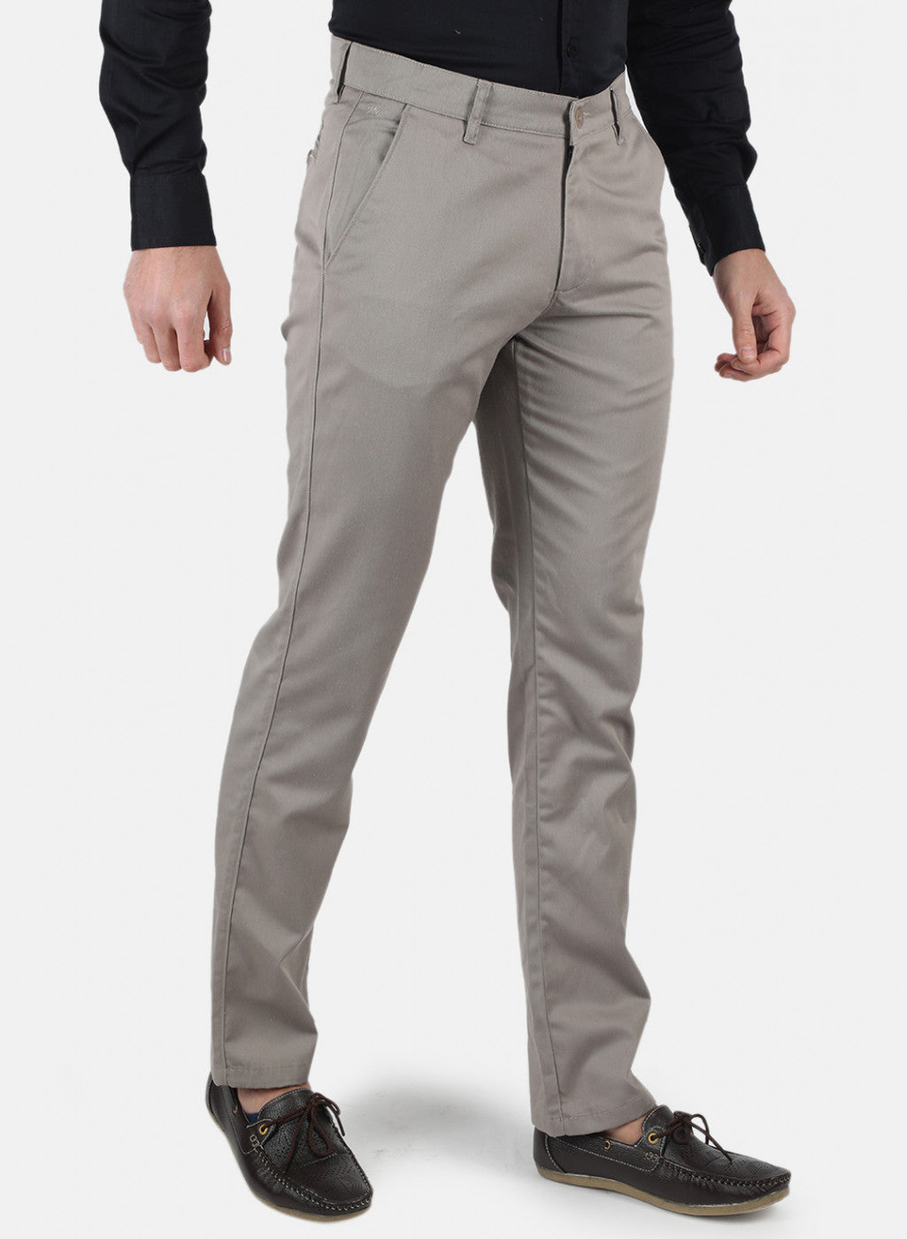 Men Grey Regular Fit Trouser