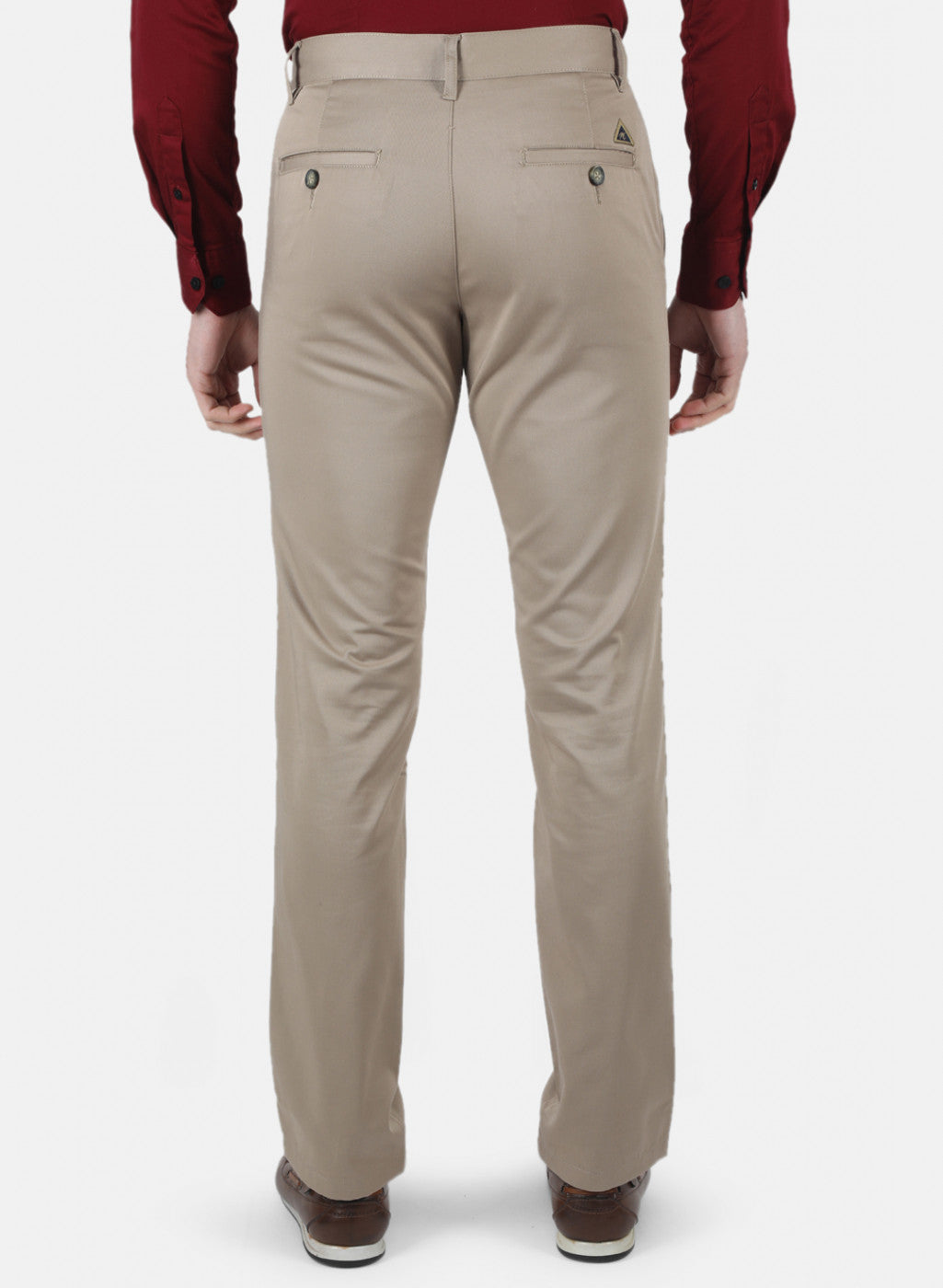 Men Khaki Regular Fit Trouser