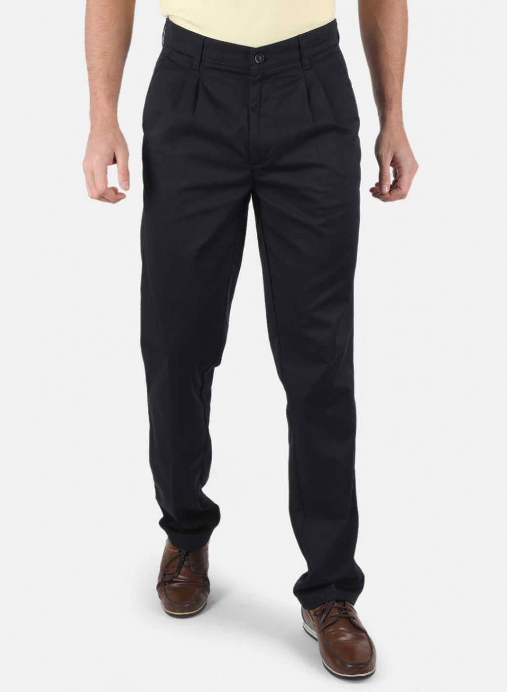 Men Navy Blue Regular Fit Trouser