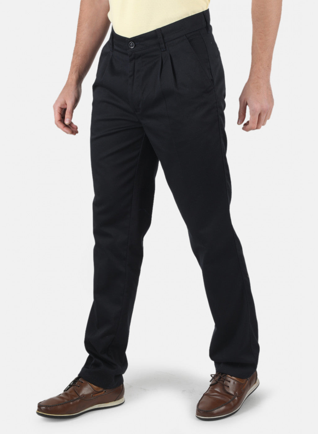 Men Navy Blue Regular Fit Trouser