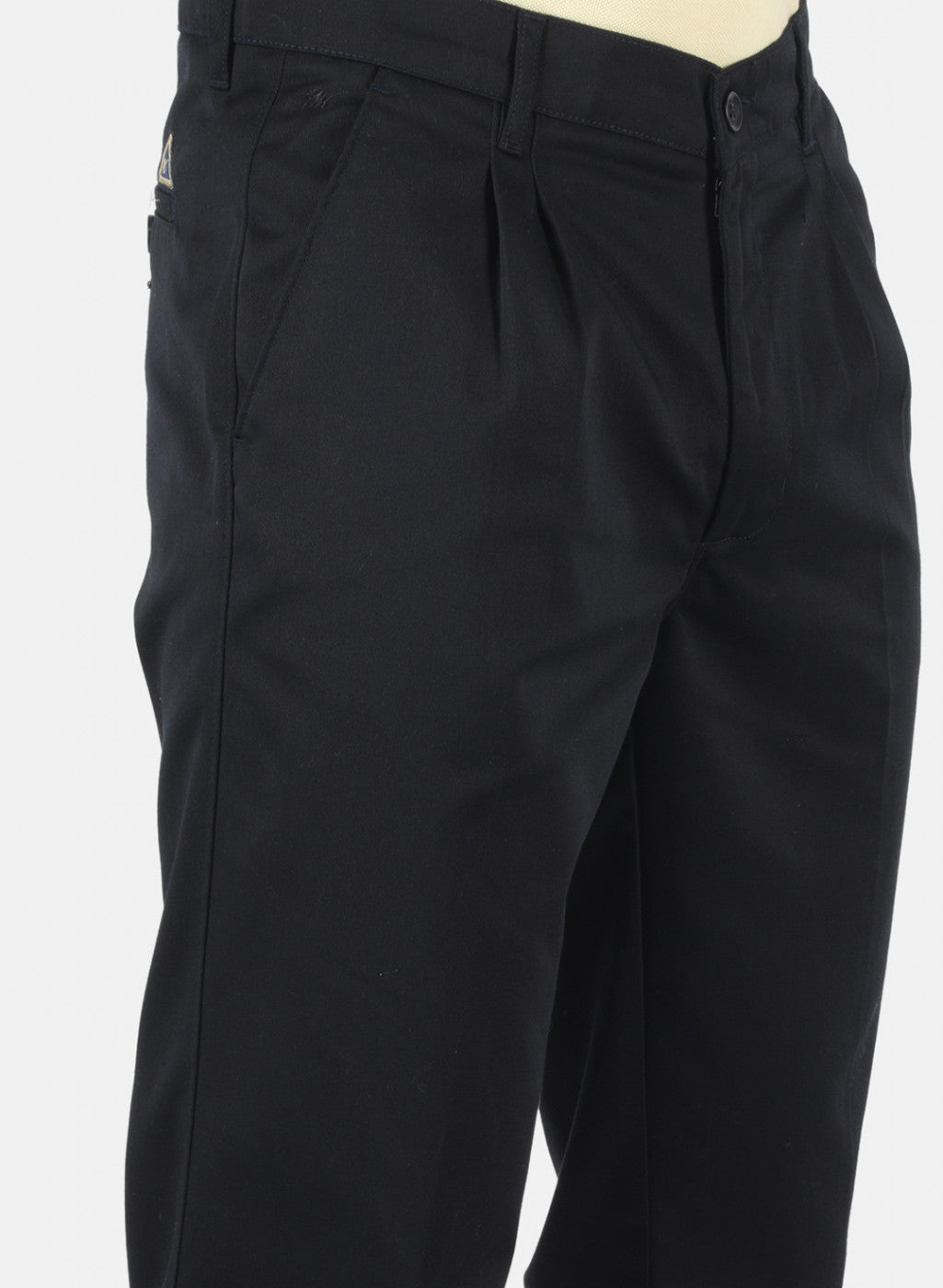 Men Navy Blue Regular Fit Trouser