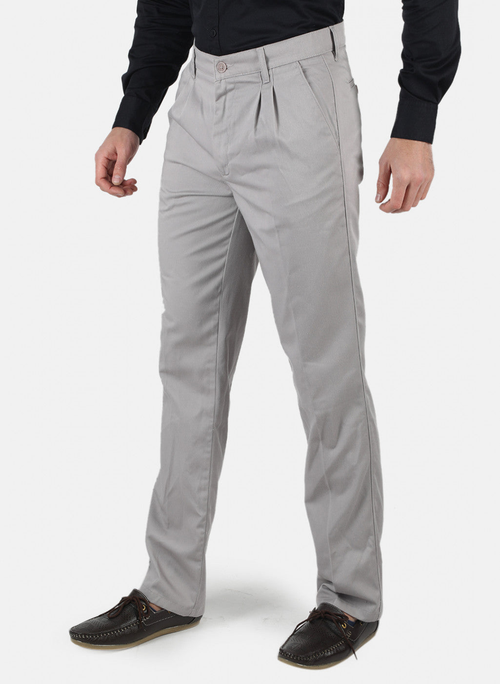 Men Grey Regular Fit Trouser