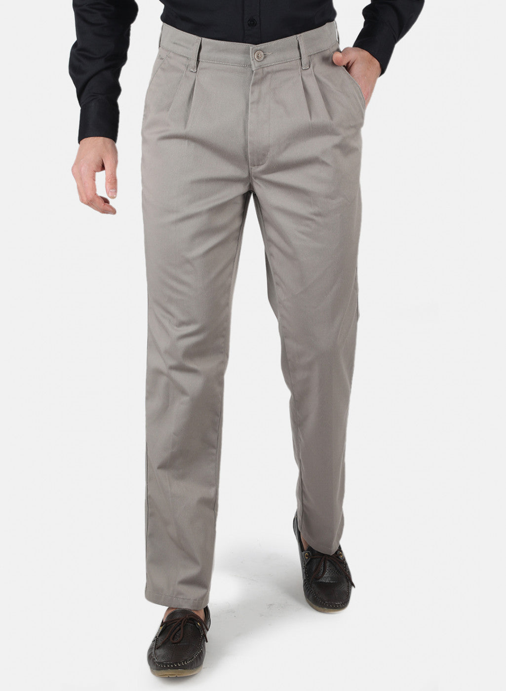 Men Grey Regular Fit Trouser