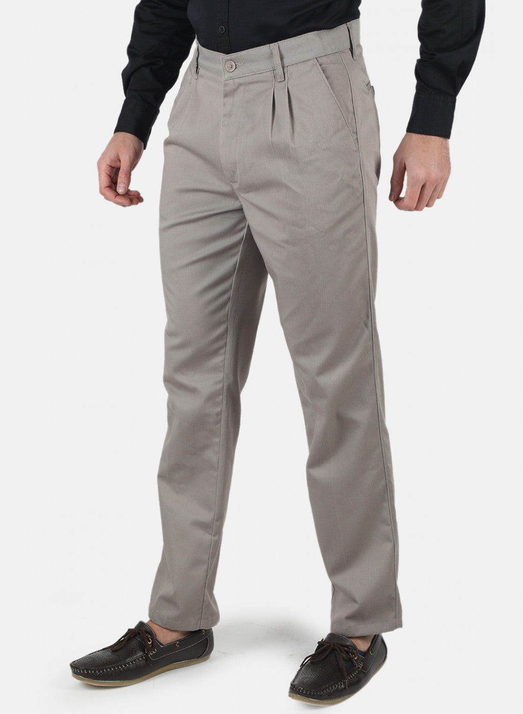 Men Grey Regular Fit Trouser