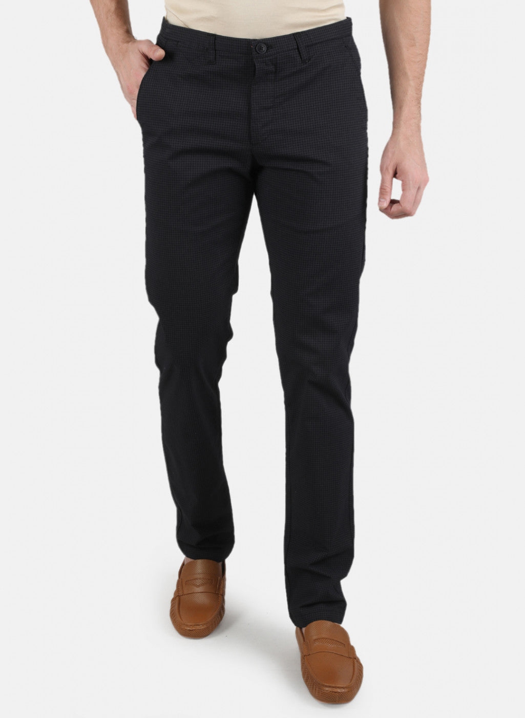 Men Black Smart Fit Trouser