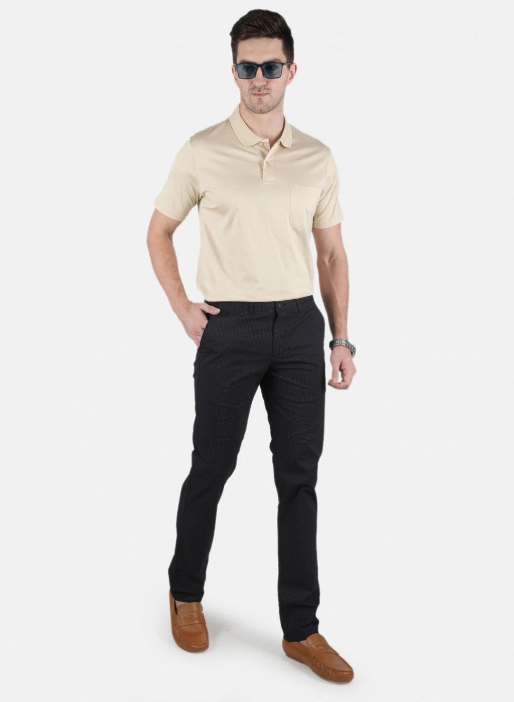 Men Black Smart Fit Trouser