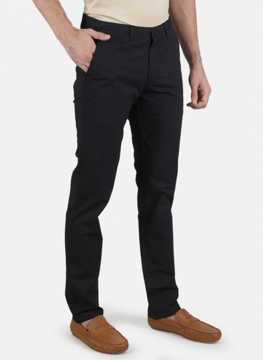 Men Black Smart Fit Trouser