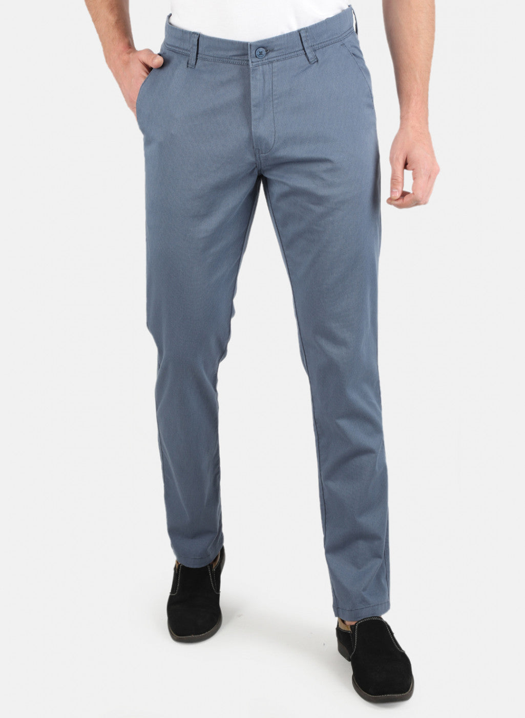 Men Blue Smart Fit Trouser