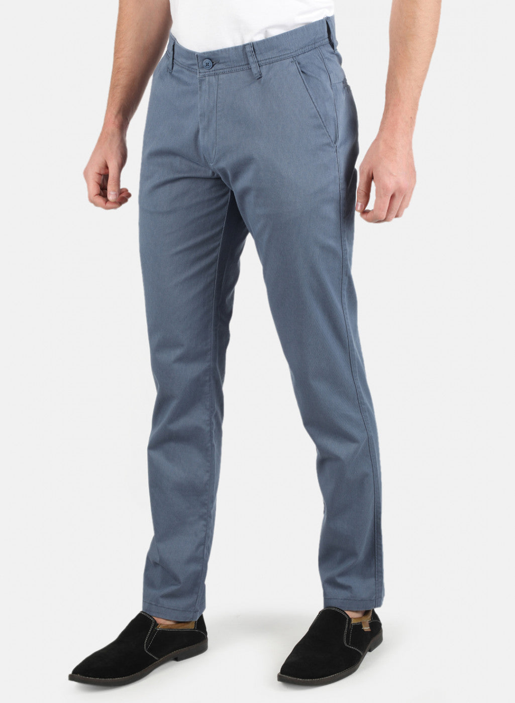 Men Blue Smart Fit Trouser