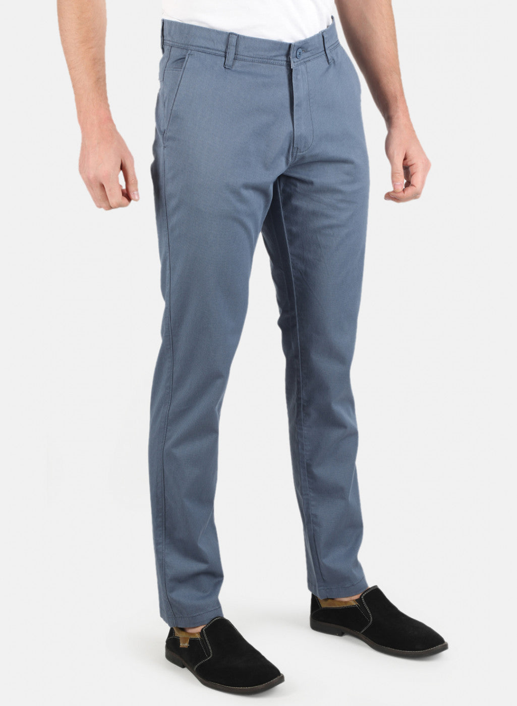 Men Blue Smart Fit Trouser