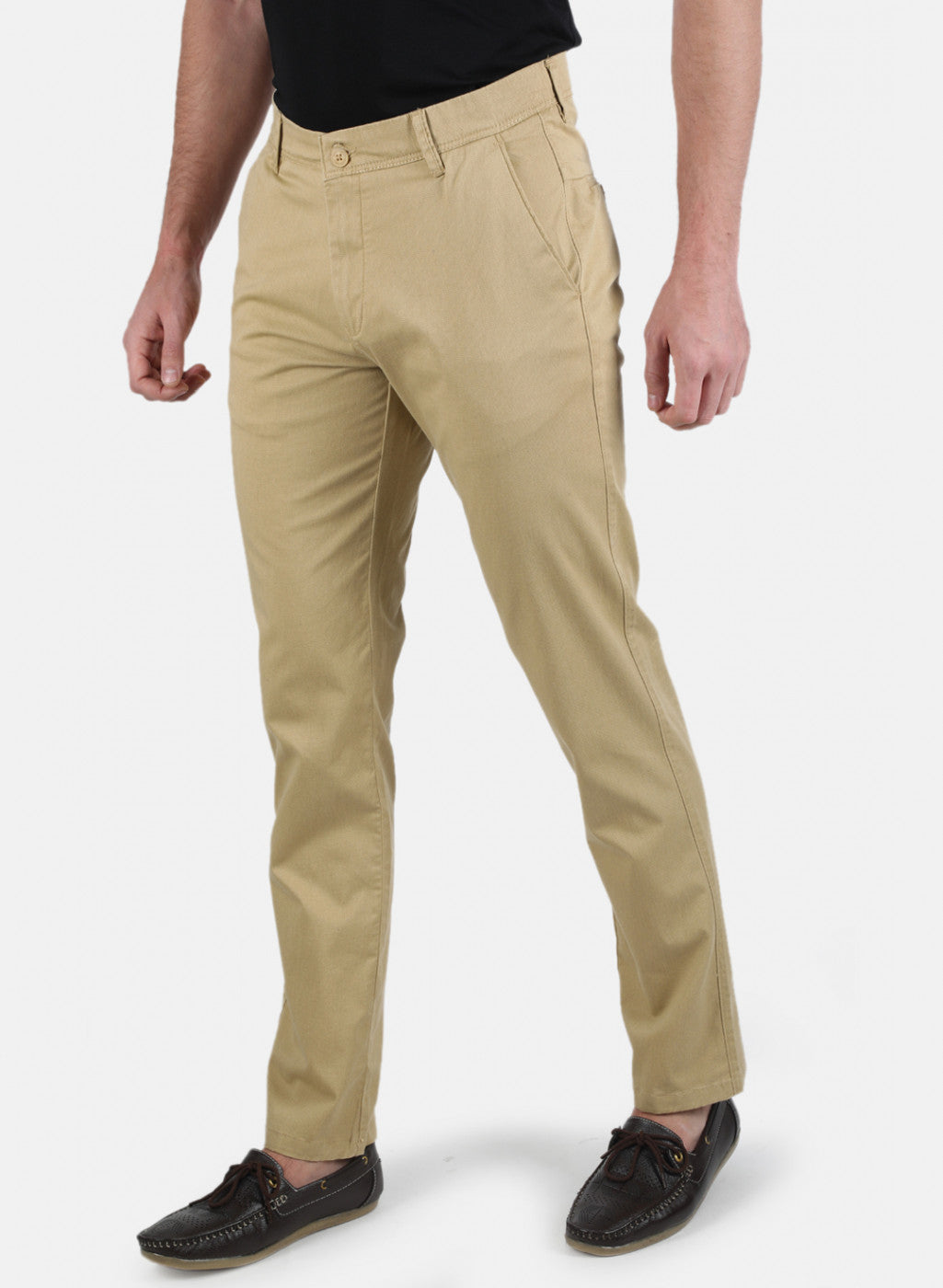 Men Mustard Smart Fit Trouser