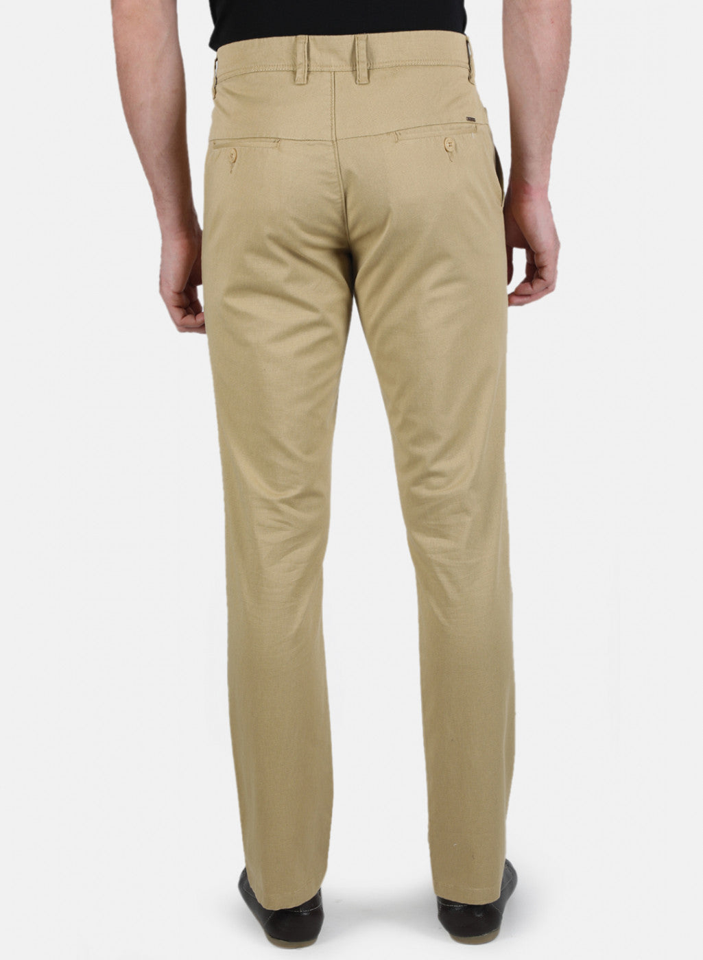 Men Mustard Smart Fit Trouser