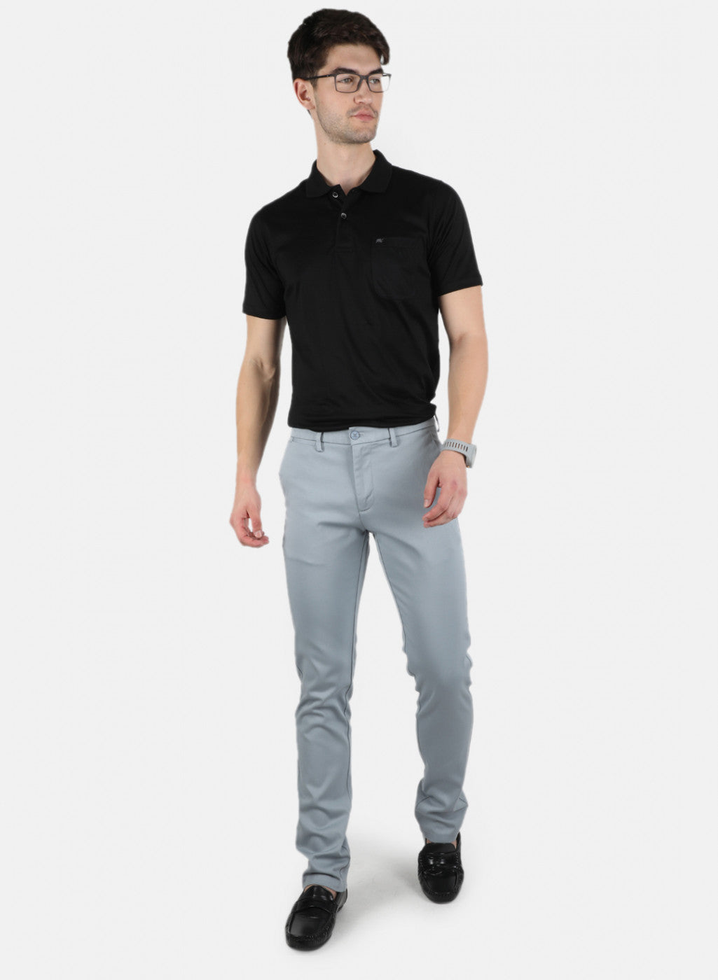 Men Blue Smart Fit Trouser