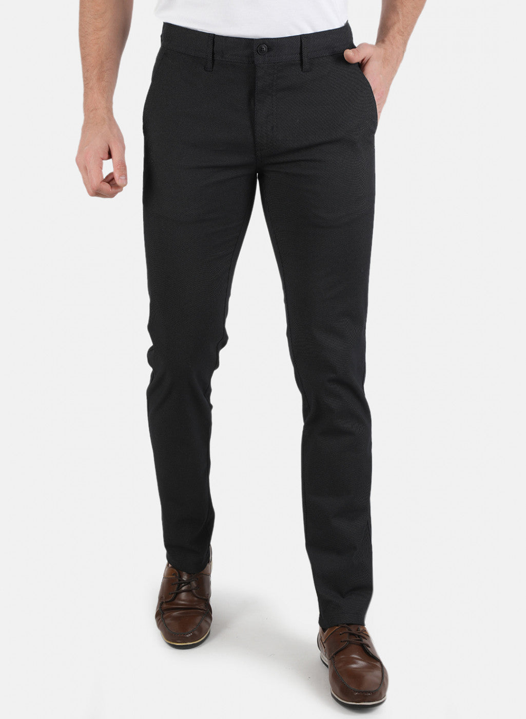 Men Black Smart Fit Trouser