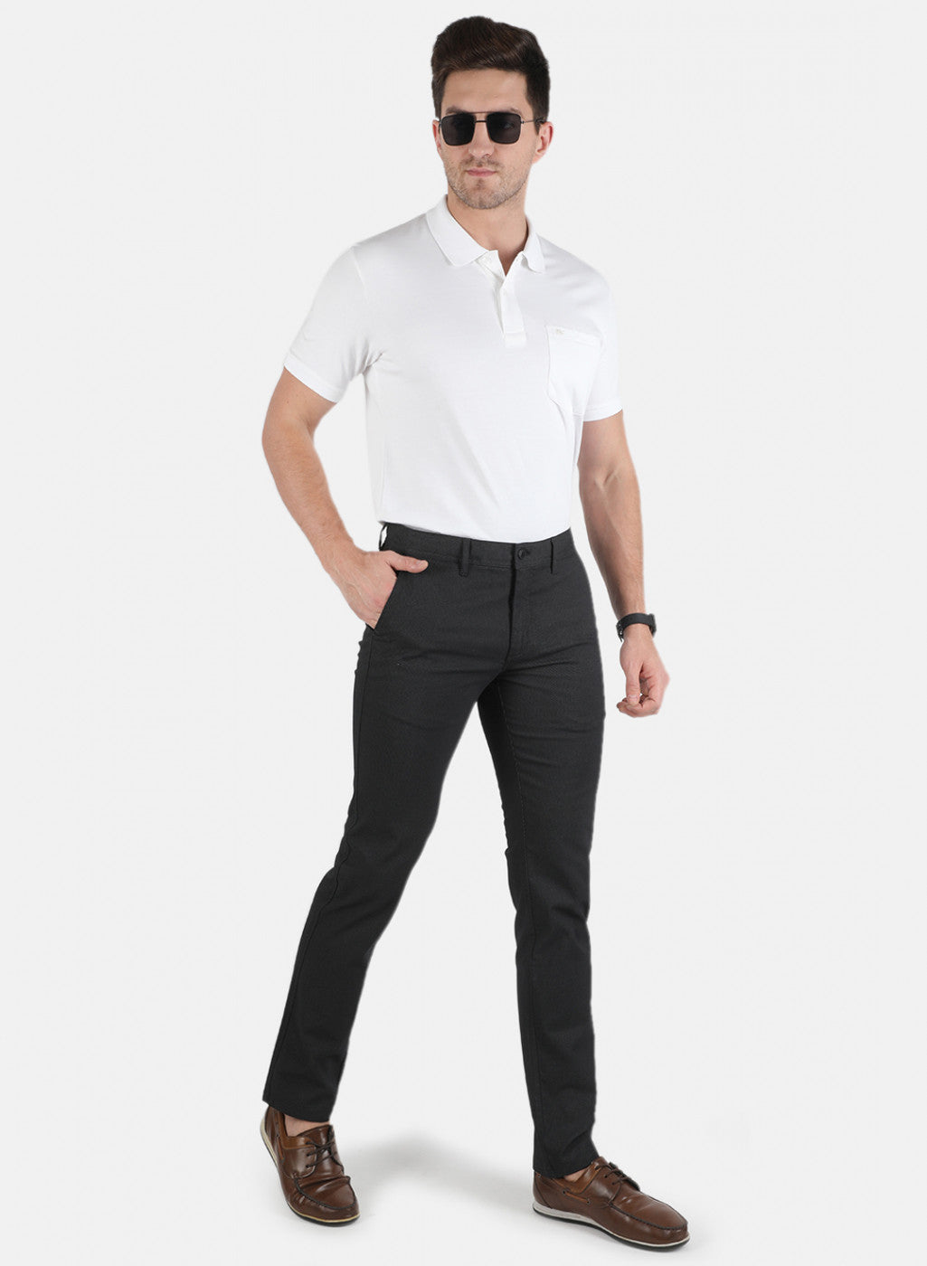 Men Black Smart Fit Trouser