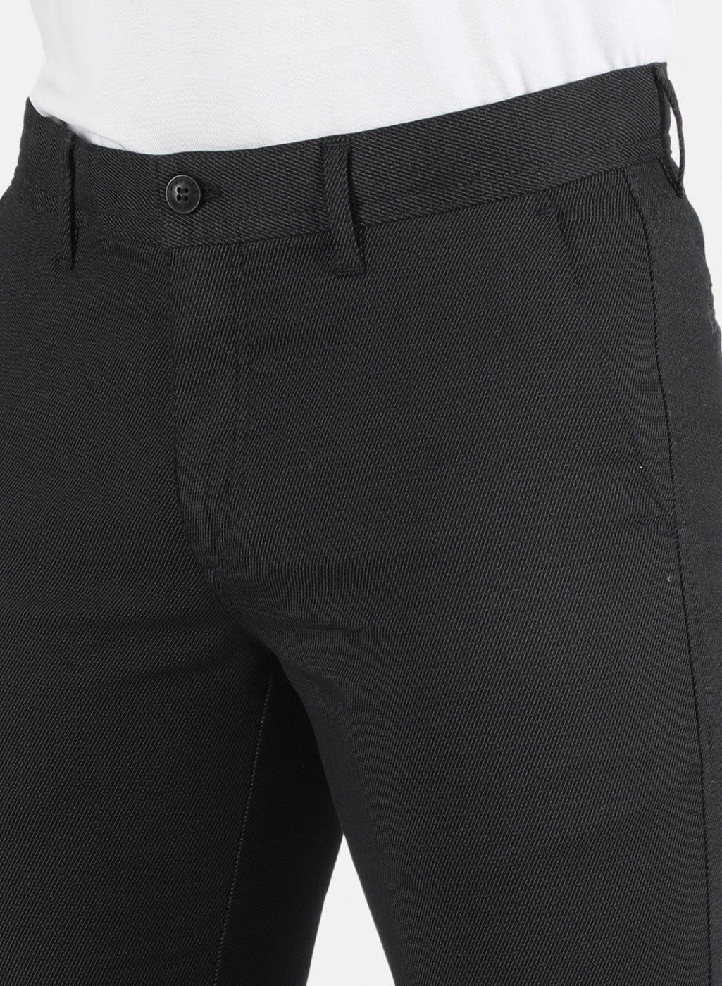 Men Black Smart Fit Trouser