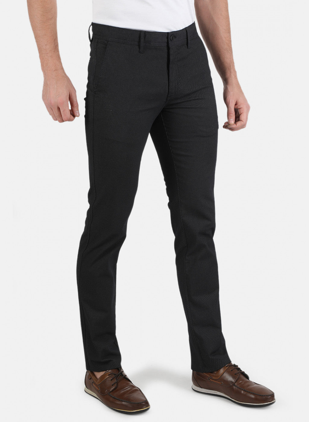 Men Black Smart Fit Trouser