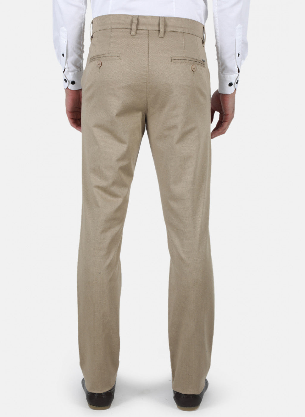 Men Beige Smart Fit Trouser