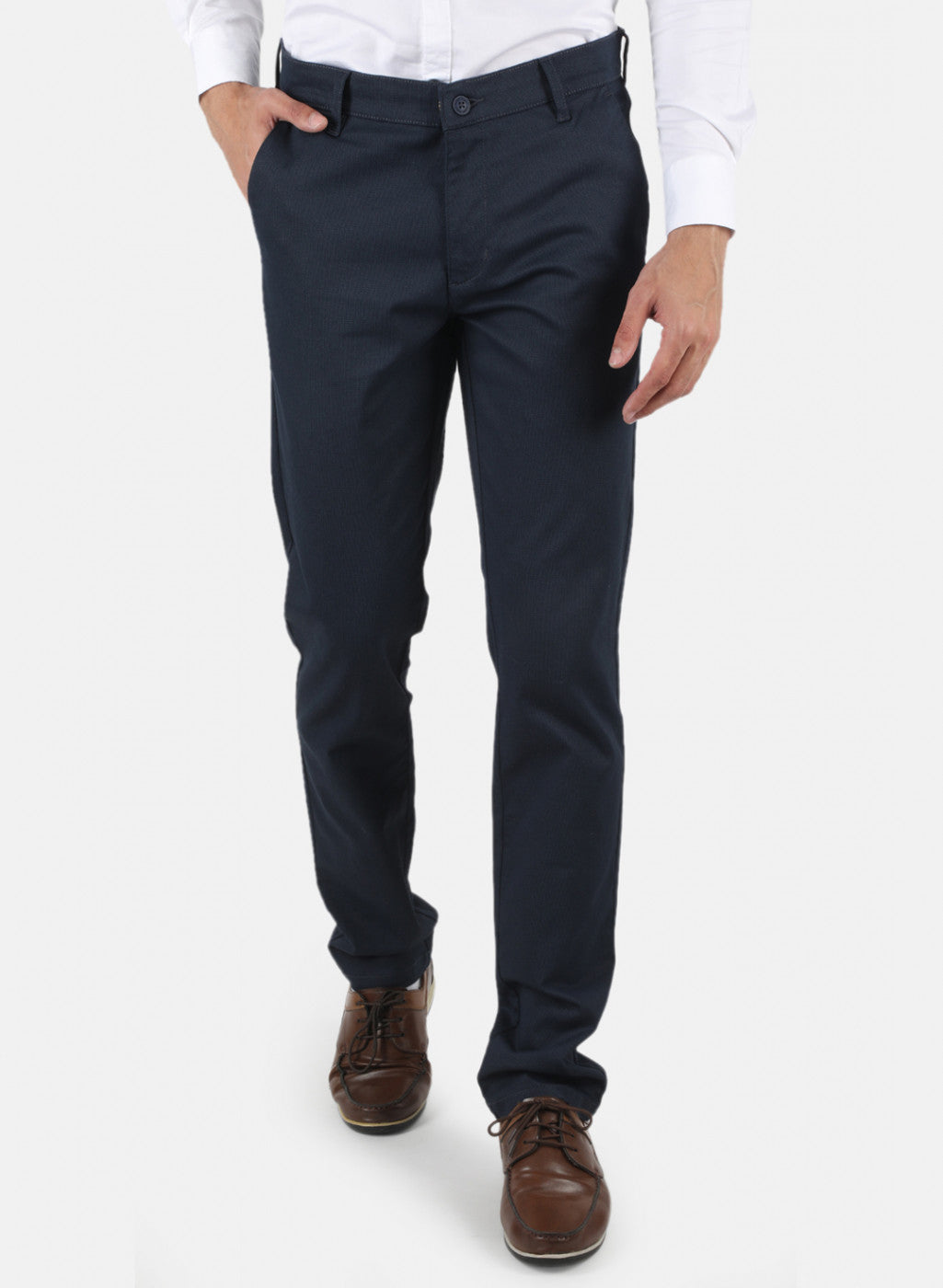 Men Blue Smart Fit Trouser