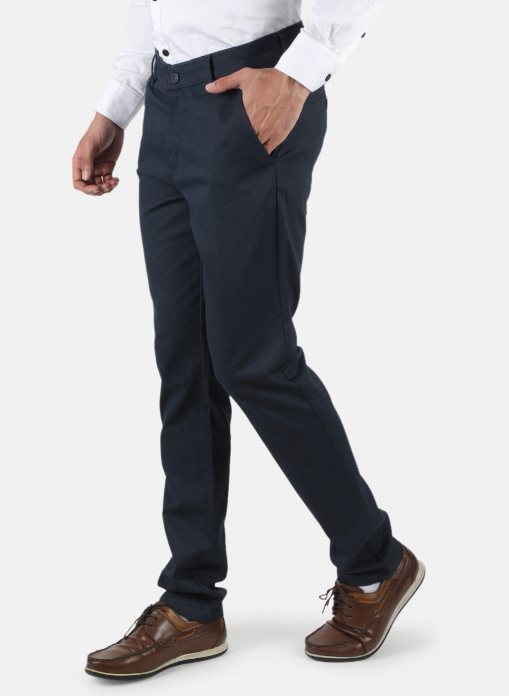 Men Blue Smart Fit Trouser