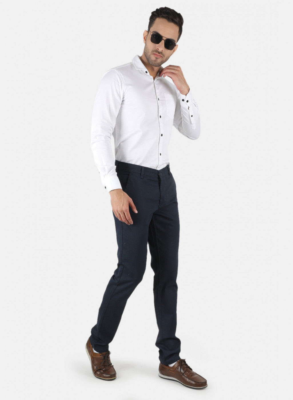 Men Blue Smart Fit Trouser