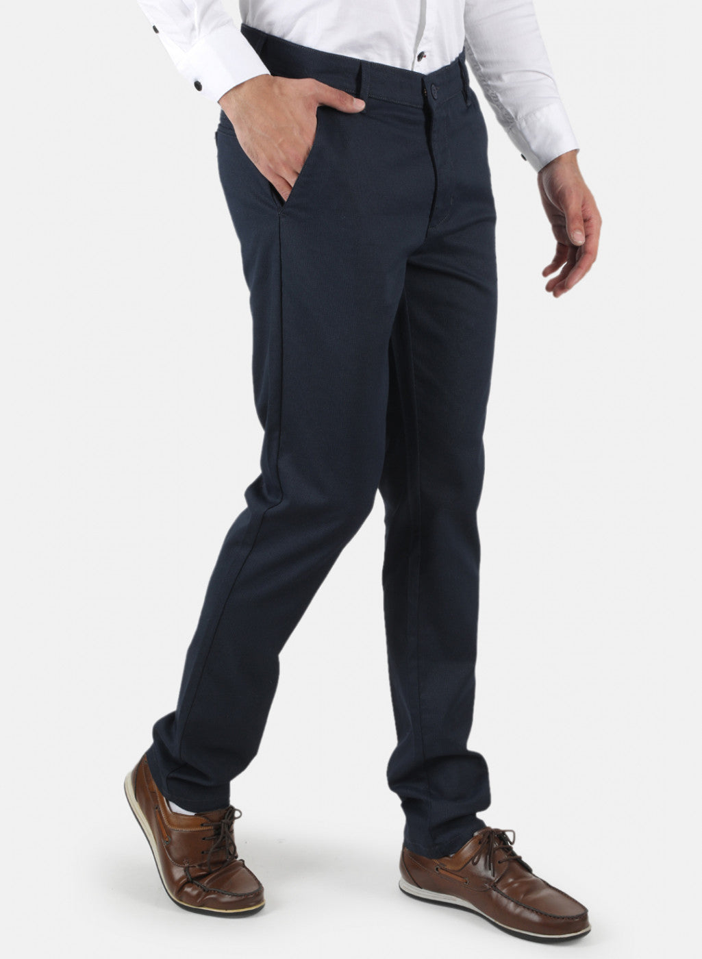 Men Blue Smart Fit Trouser