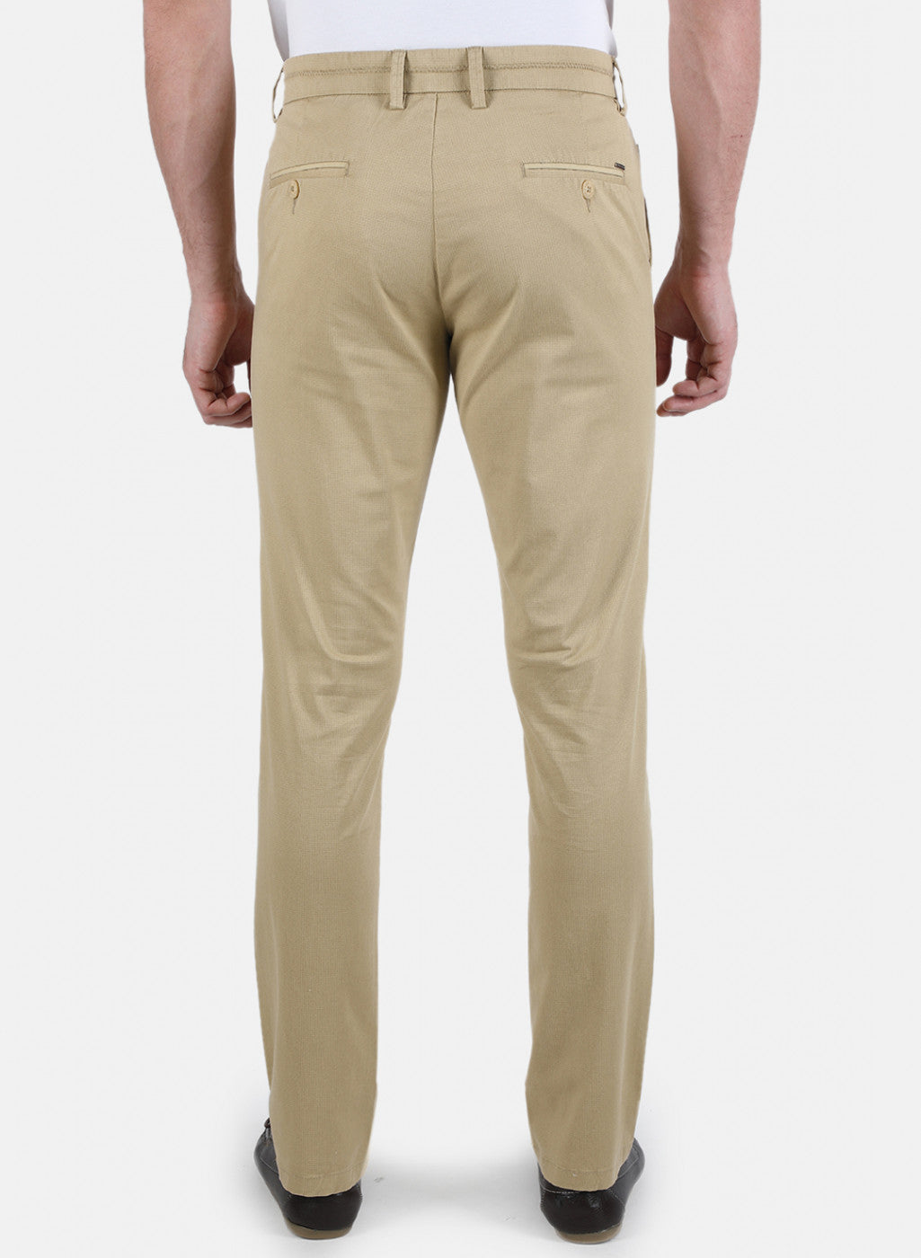 Men Beige Smart Fit Trouser