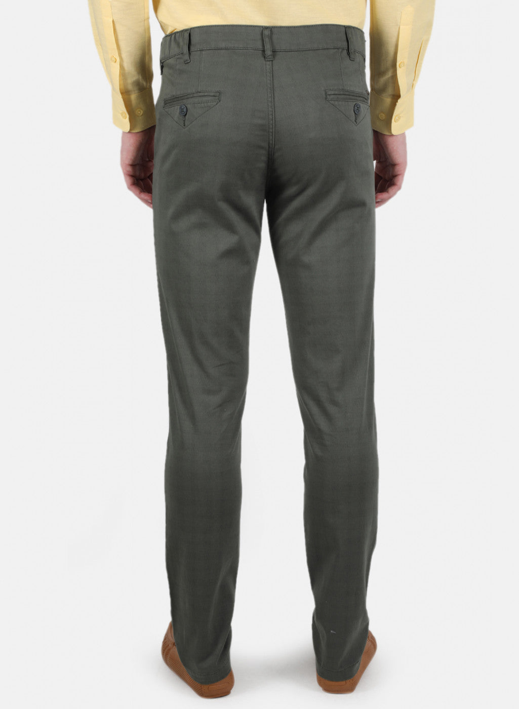 Men Green Smart Fit Trouser