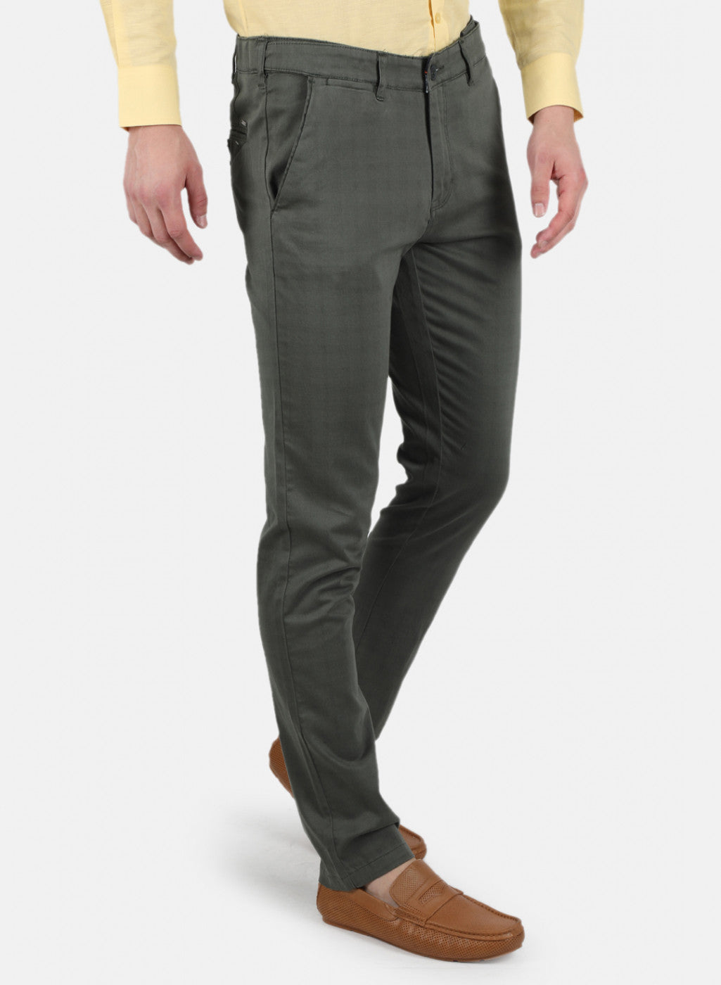 Men Green Smart Fit Trouser