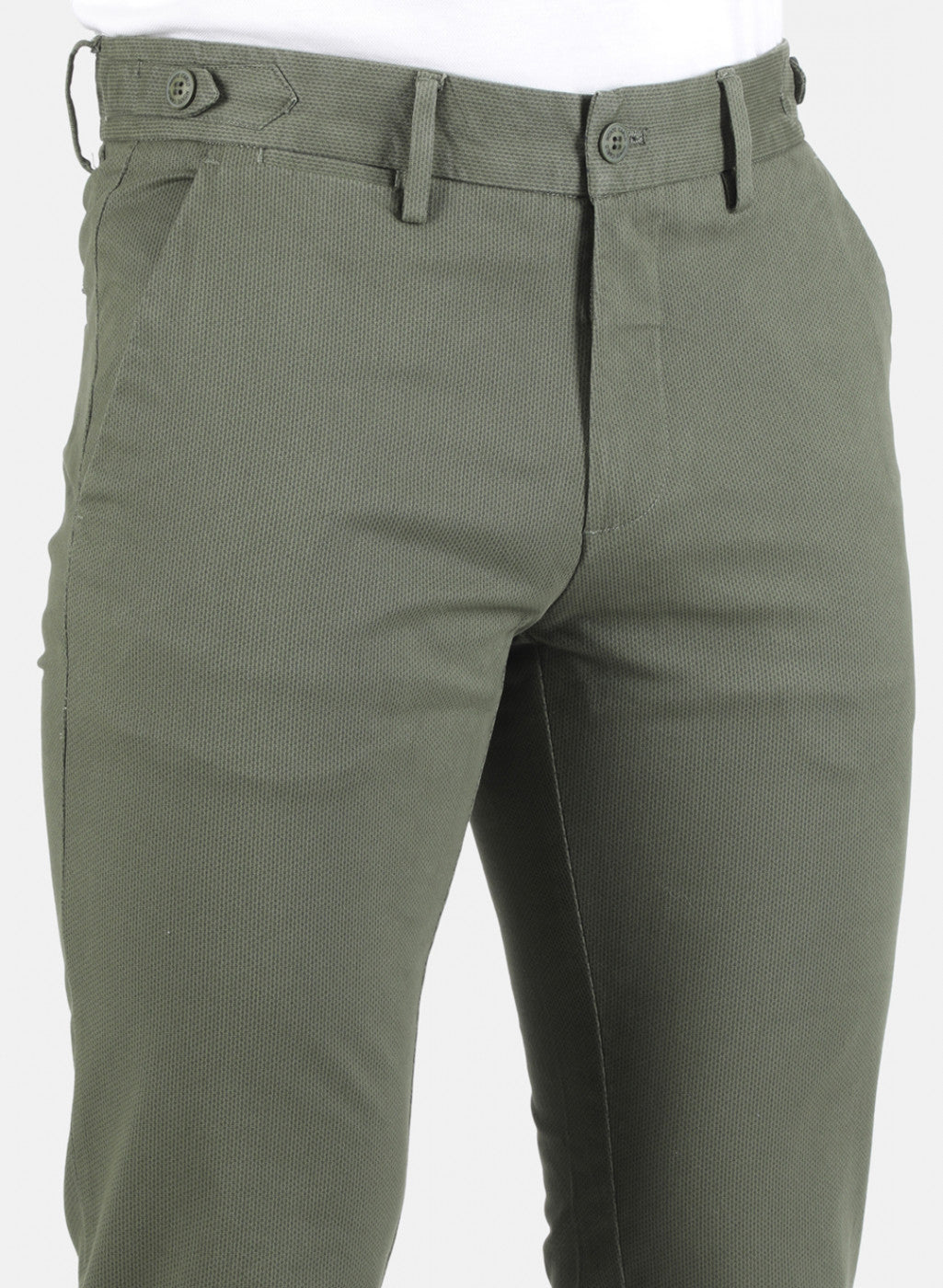 Men Olive Smart Fit Trouser