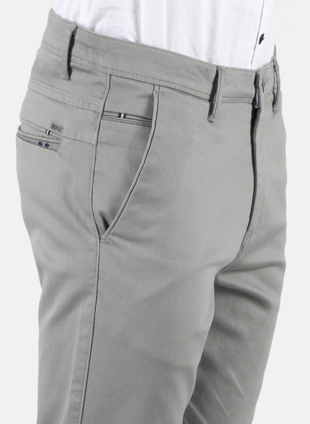 Men Grey Slim Fit Trouser