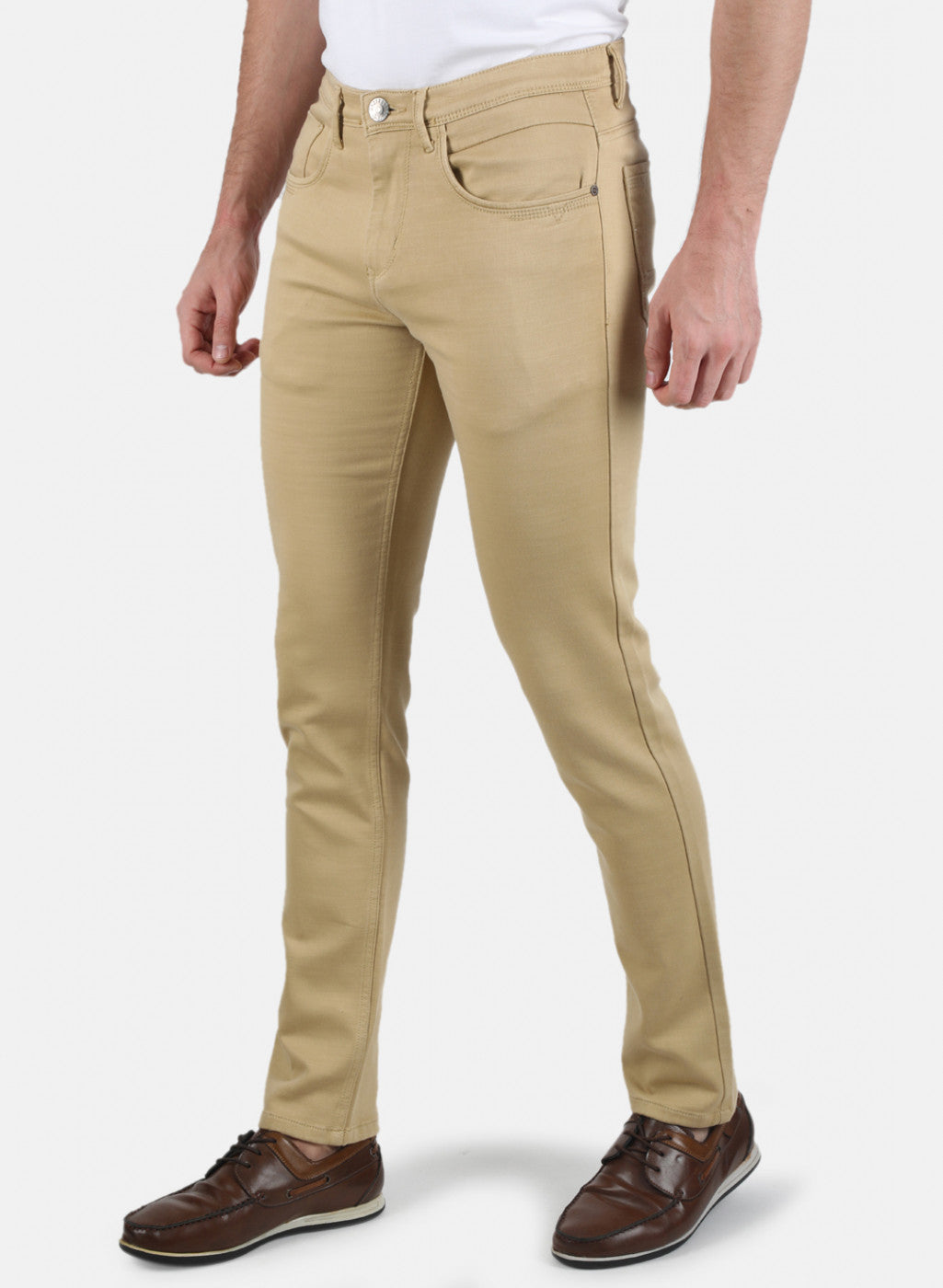 Men Mustard Slim Fit Trouser